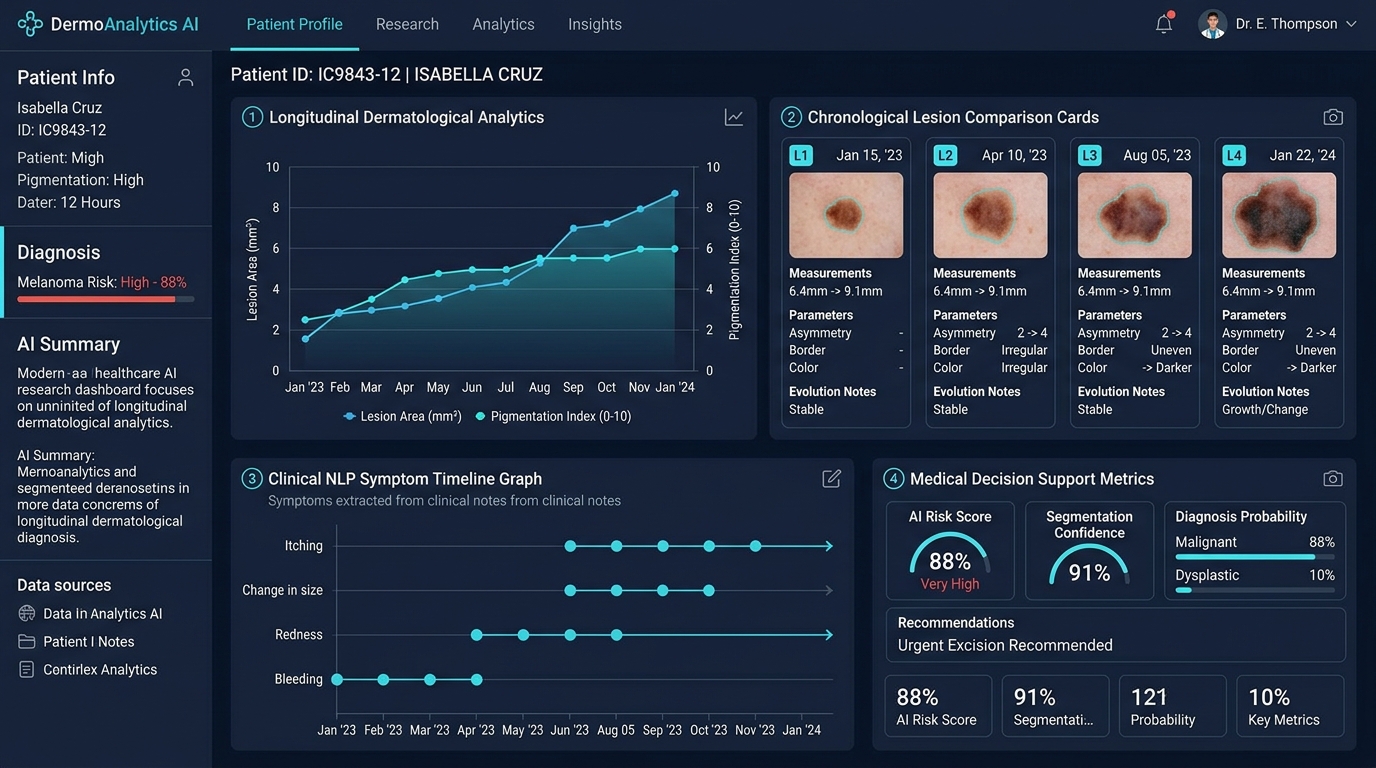 DermaJourney — Longitudinal Dermatology AI Research